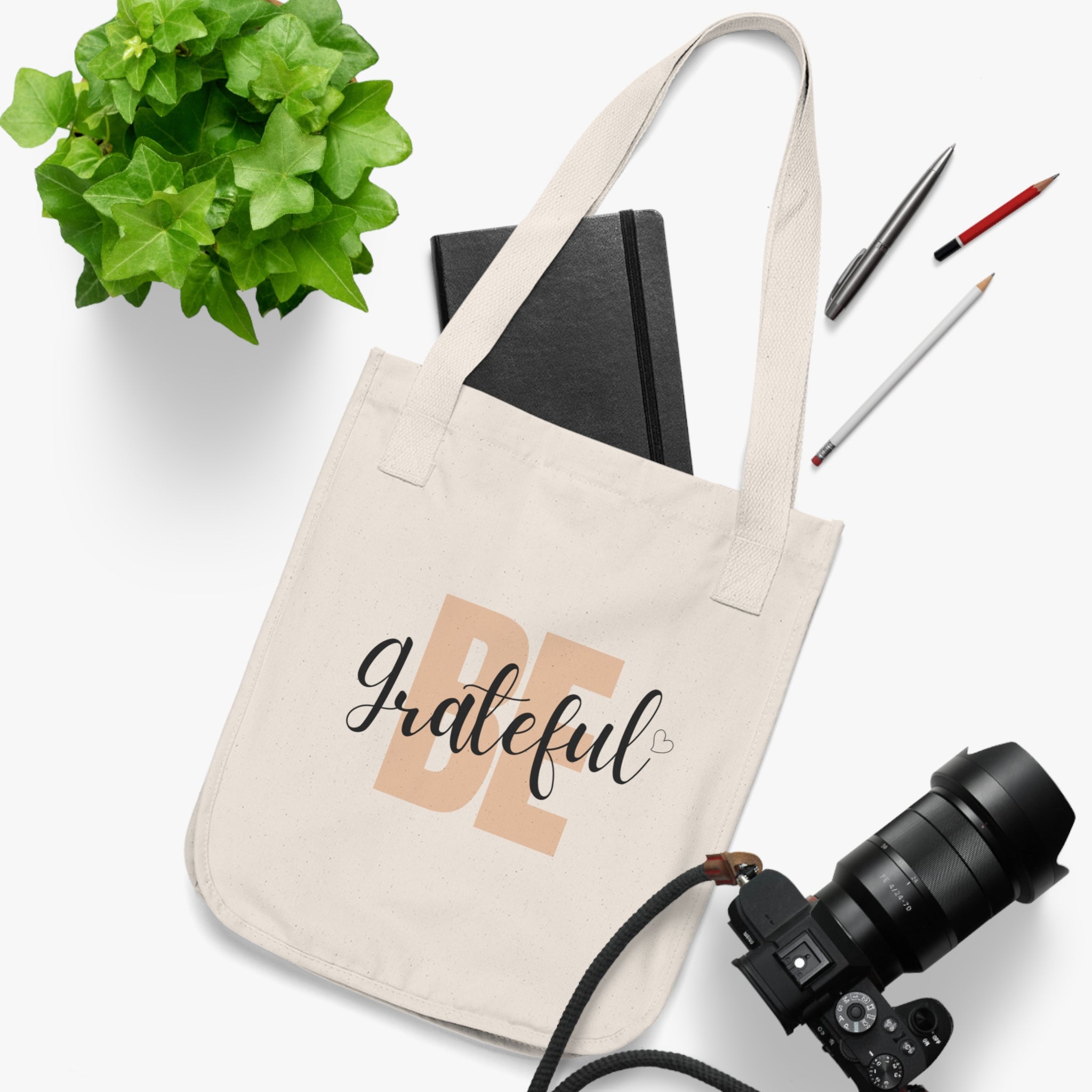 Organic Canvas Tote – Be Grateful