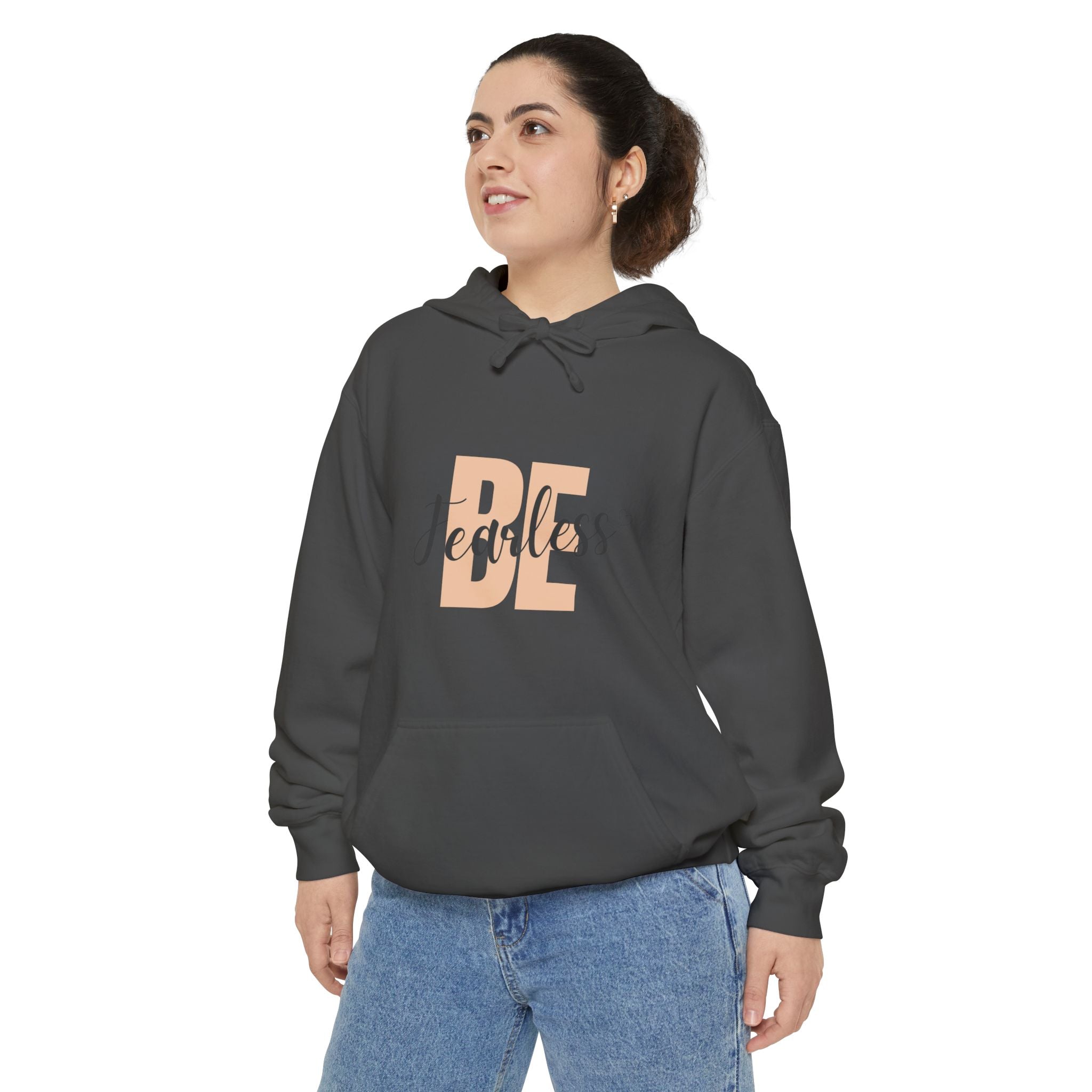 Fearless "BE" Hoodie — Empowering Women's Graphic Pullover