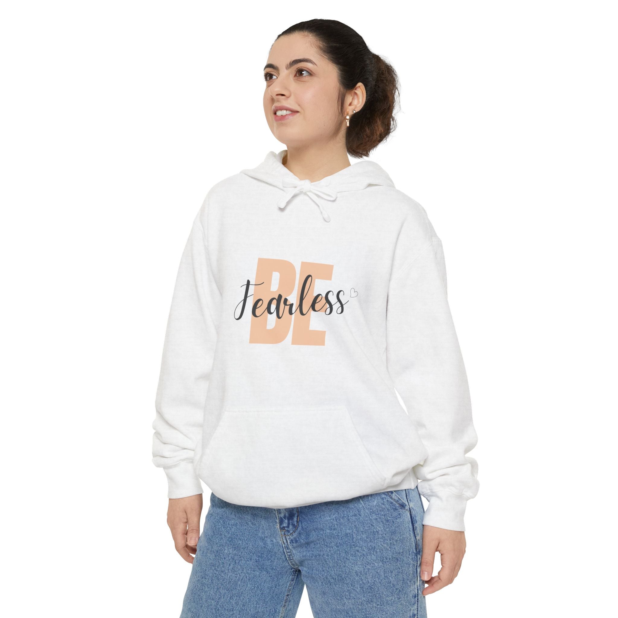 Fearless "BE" Hoodie — Empowering Women's Graphic Pullover