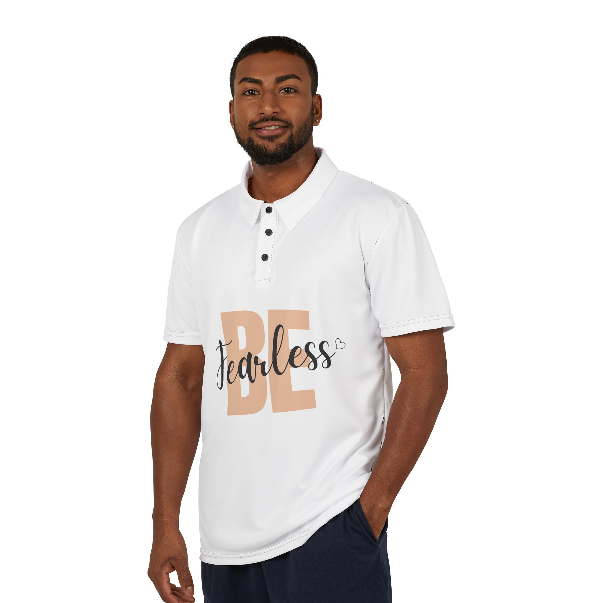 Be Fearless Polo Shirt — Inspirational Graphic Polo for Men & Women